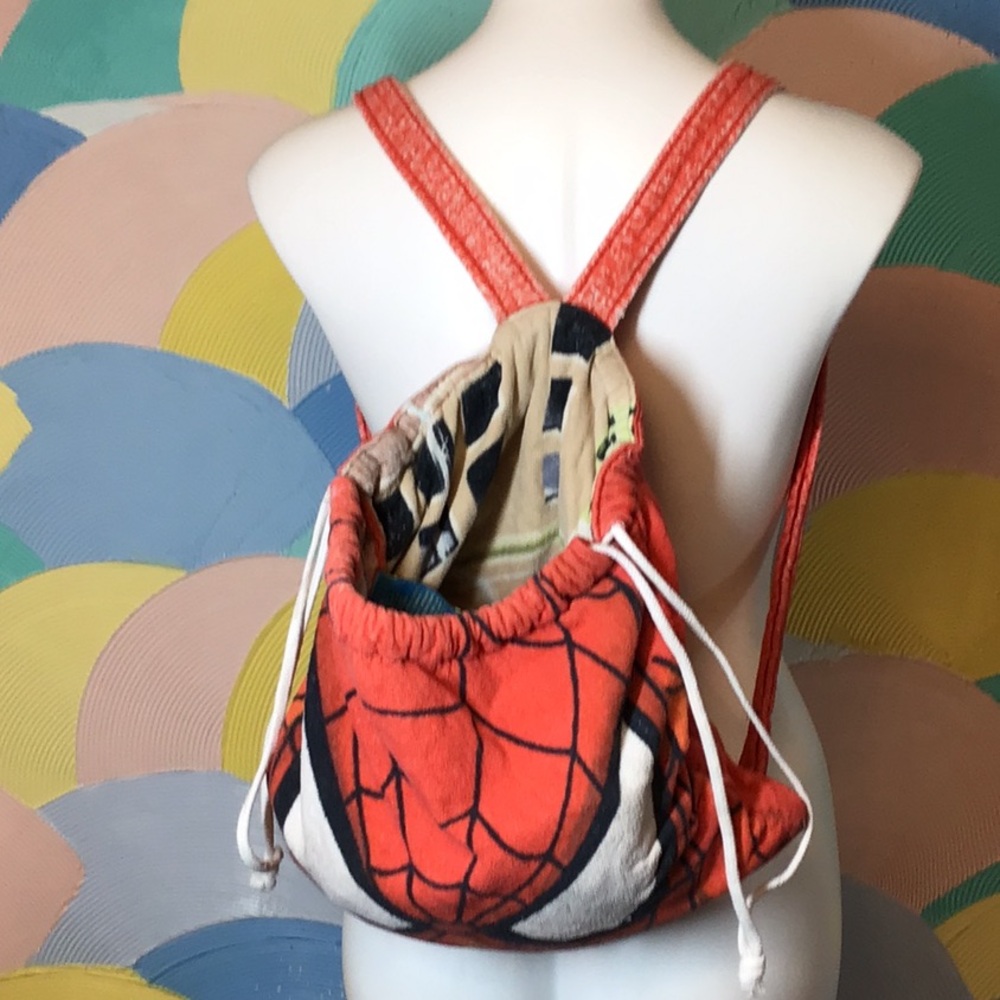 Marvel Red and White Spider-Man Drawstring Backpack